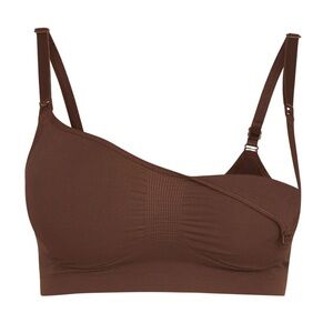 SKIMS Chocolate Asymmetrical Bra